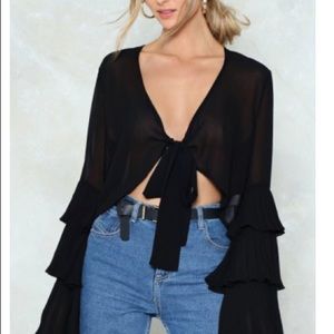NWT Pleat With We Crop Top size 4